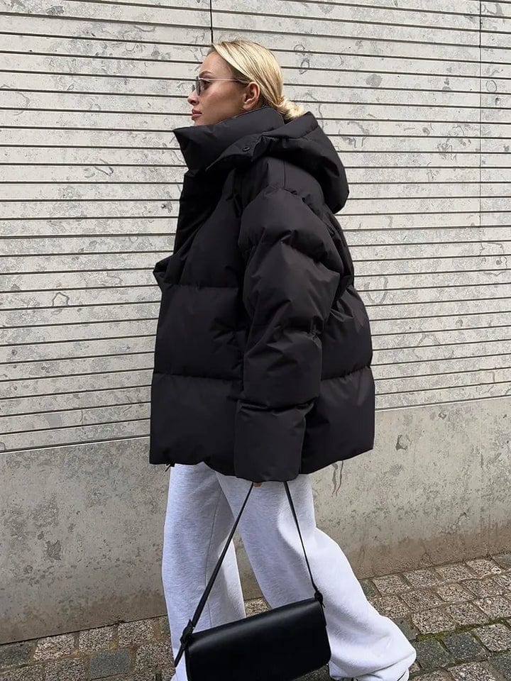 Nava Doudoune Femme Oversize – Veste Matelassée à Col Montant pour Hiver & Streetstyle
