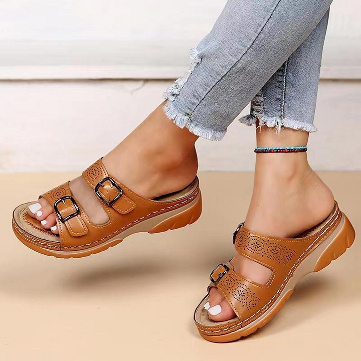 Luisa Sandalias para mujeres - Sandalias ortopédicas de verano con Eva & Amorti Gel Sole para alivio del dolor