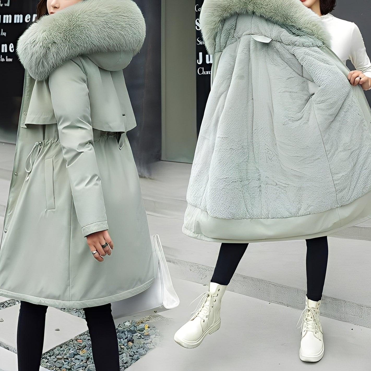 Evette Manteau Mujer – Chaqueta Acolchada Caliente con Capucha y Relleno Cómodo para Invierno