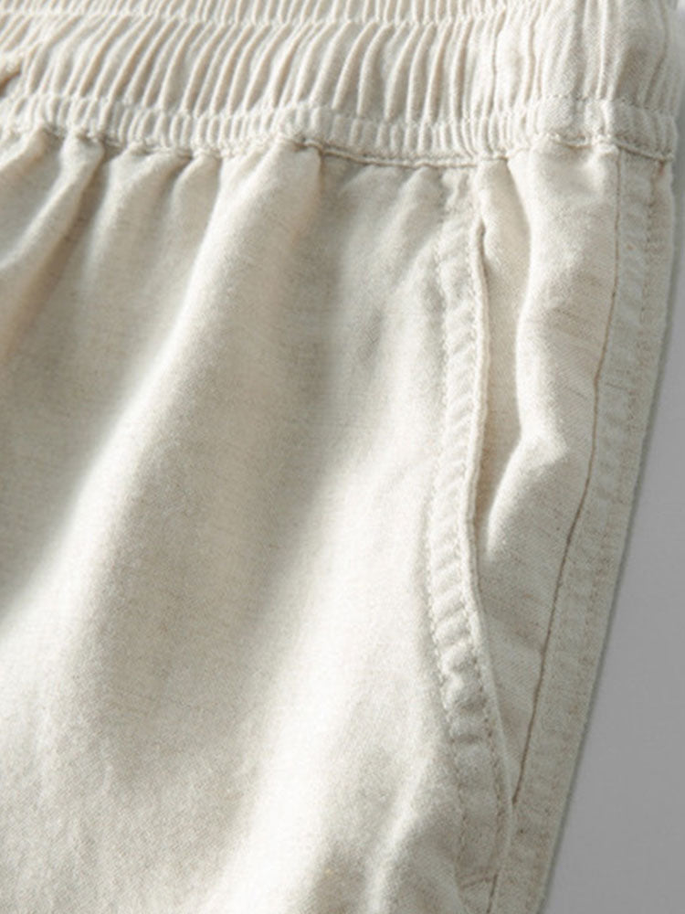 Set estivo per uomini di Richard - Look di lino traspirante con maniche corte e pantaloni comodi