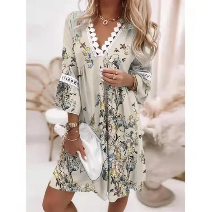 Robe d’Été Cassandra – Légèreté Florale et Élégance Décontractée