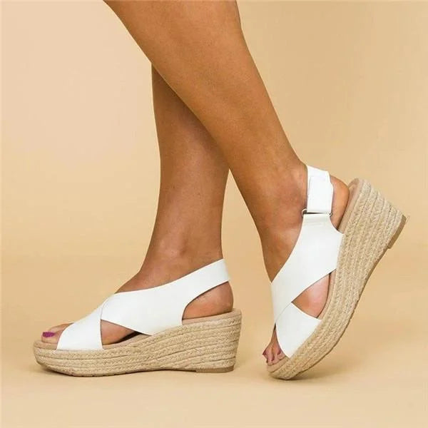 Sandalias de verano para mujeres de Isadora: sandalias ortopédicas con talón compensado y suela cómoda