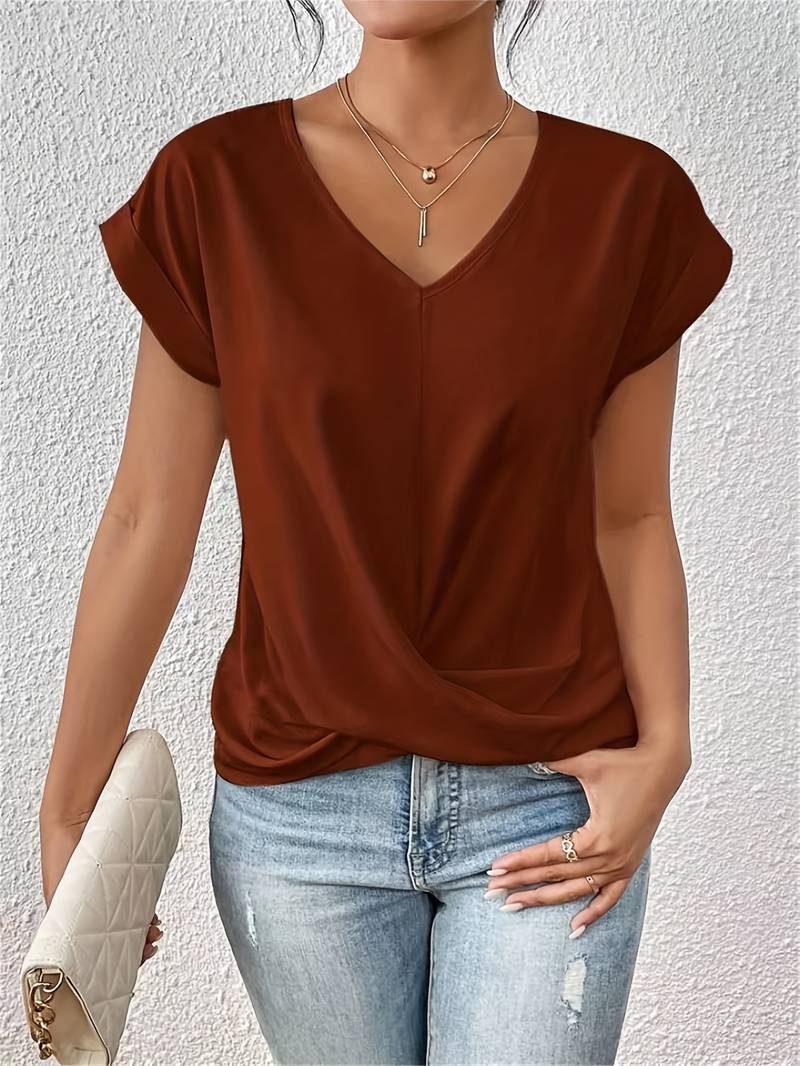 Vera-Lynn Blouse Femme – Haut Estival Léger à Manches Courtes avec Coupe Confortable
