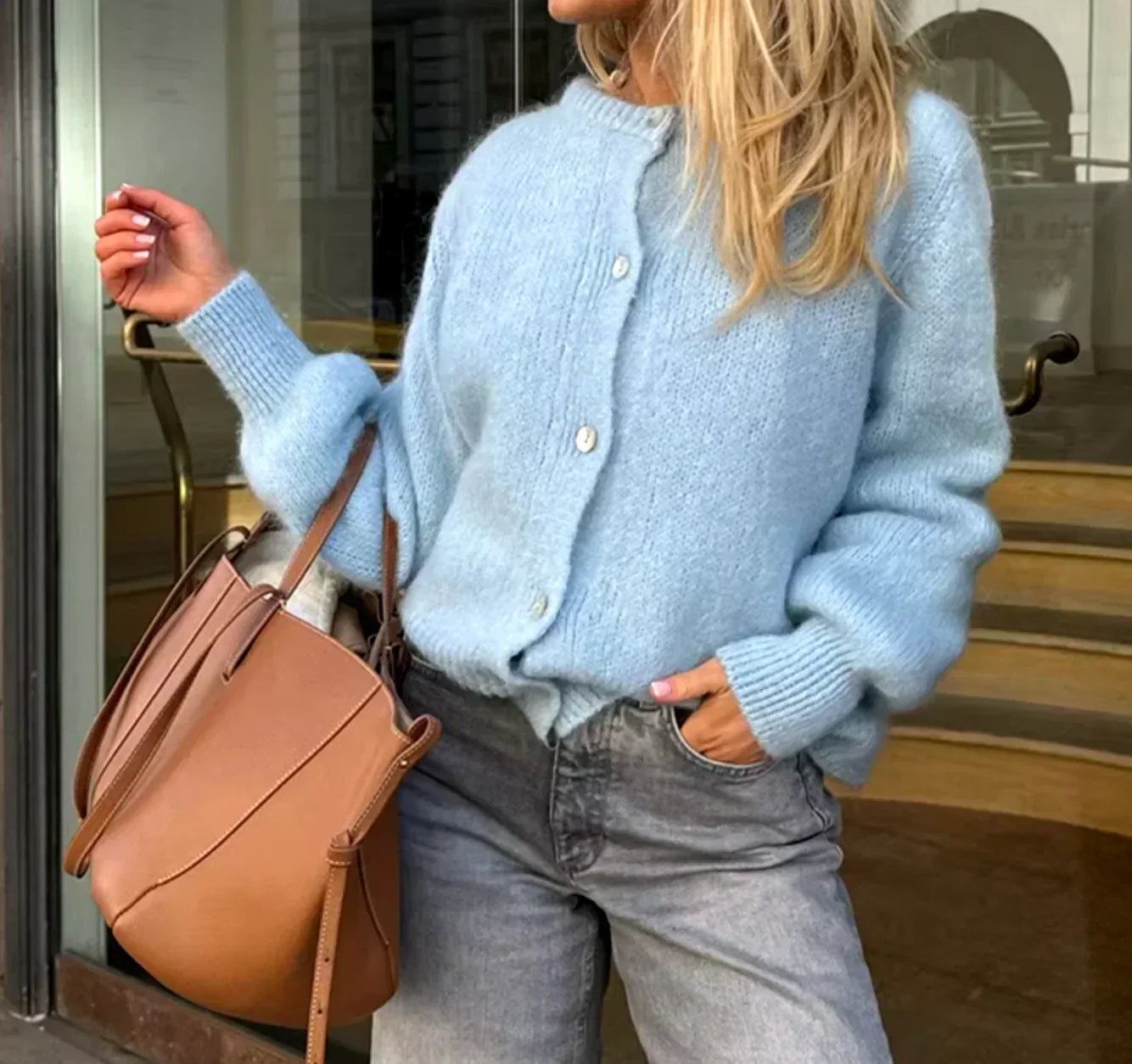 Addilyn Cardigan Femme – Gilet Doux & Élégant en Maille Confortable pour Hiver