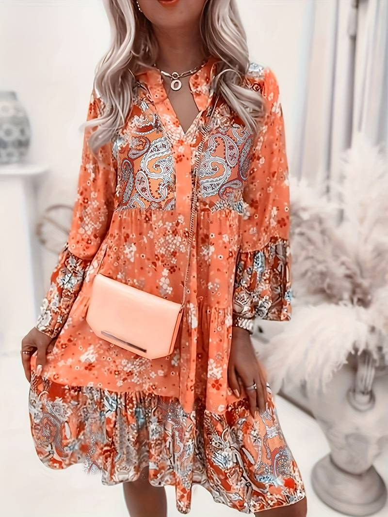 Pascale Robe Bohème Femme – Maxi légère avec imprimé floral intemporel & coupe flatteuse