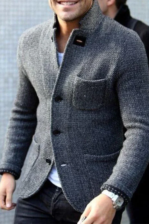 Rome Cardigan Homme – Élégant Gilet en Laine Douce au Style Rétro Chic