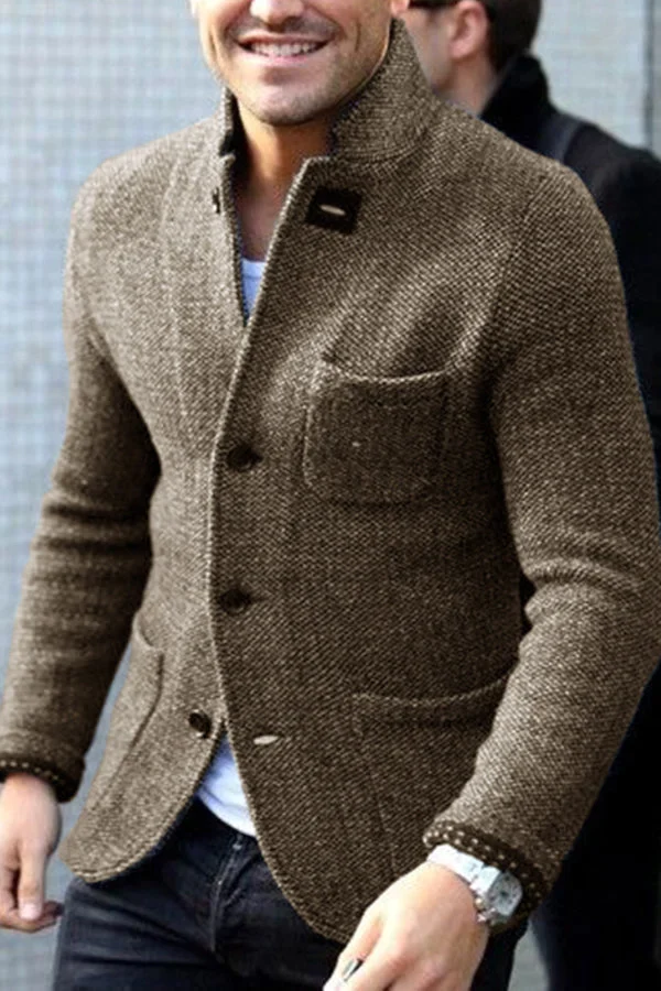 Rome Cardigan Homme – Élégant Gilet en Laine Douce au Style Rétro Chic