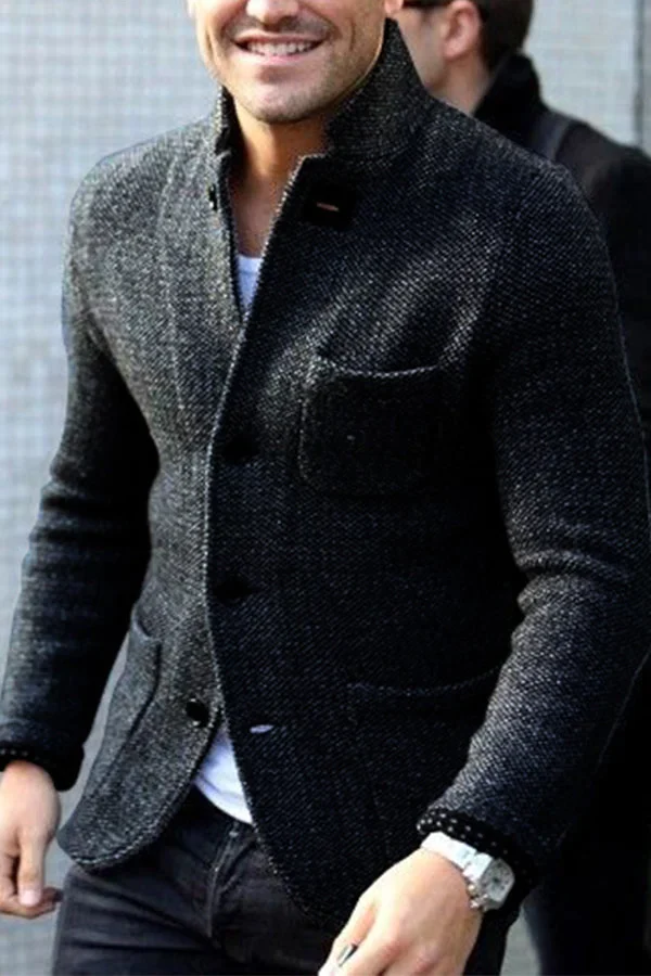 Rome Cardigan Homme – Élégant Gilet en Laine Douce au Style Rétro Chic