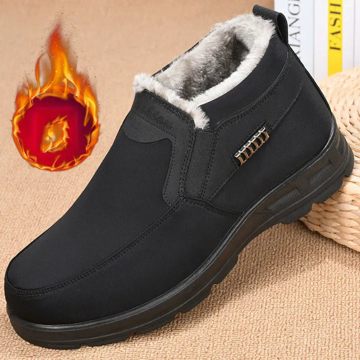Ryan Winterschuhe Herren – Warme Thermoschuhe zum Hineinschlüpfen mit Plüschfutter