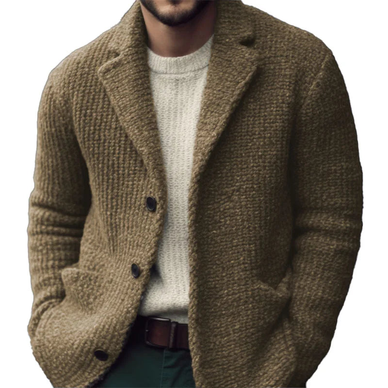 Derek Cardigan Hombre – Tejido Suave, Corte Regular y Cierre con Botones Elegante