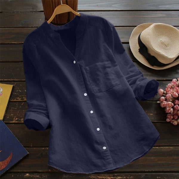 Aloyse Chemise Femme – Confort en Lin-Coton Respirant & Coupe Ample Décontractée