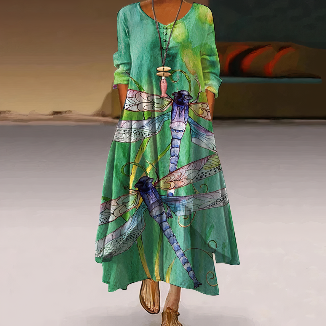 Lizbeth Robe Coton Femme – Élégante Robe Écoresponsable et Respirante pour Toute Saison