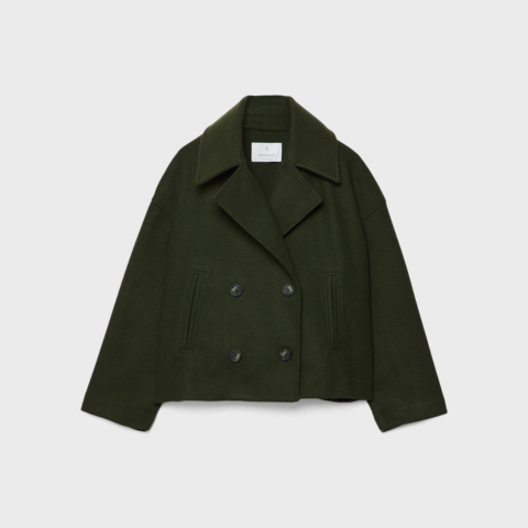 Addison damejakke – elegant kort frakke med dobbeltradet knaplukning i moderne stil