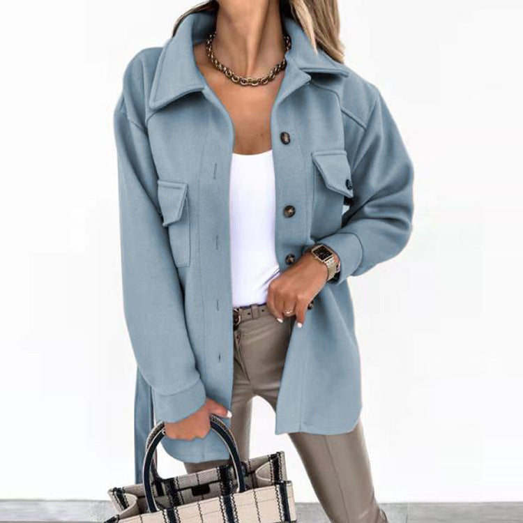 Kayleigh Surchemise Femme – Beige Oversize à Coupe Droite, Style Chic & Décontracté