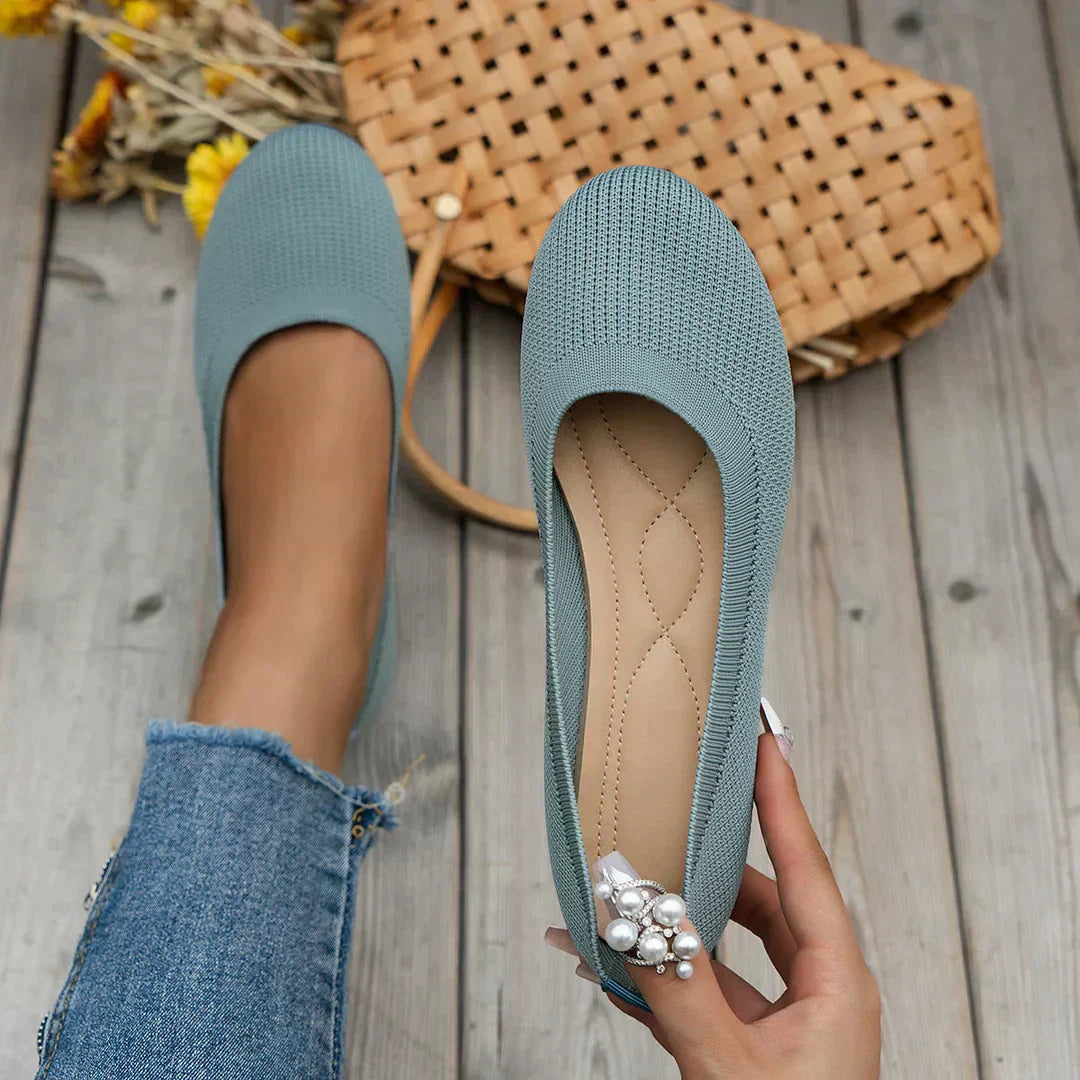 Karen Women's Moccasins - Comode ballerine in mesh con materiale traspirante e di design della luce