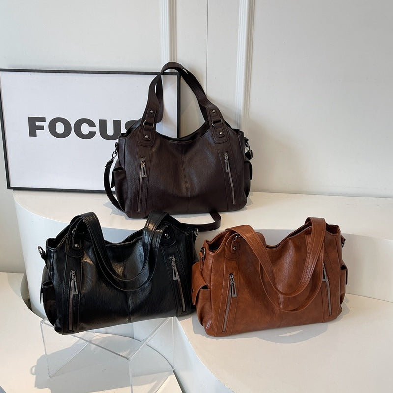 Clara Sac à Main Femme – Sac en Cuir Élégant avec Compartiments Spacieux & Détails Zippés