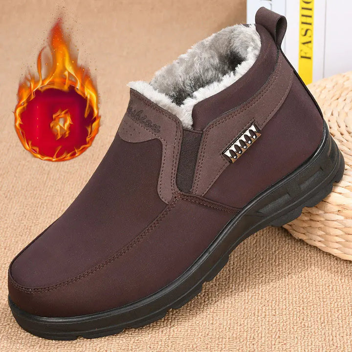 Ryan Winterschuhe Herren – Warme Thermoschuhe zum Hineinschlüpfen mit Plüschfutter