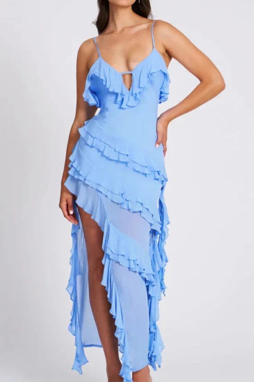 Valerie Robe de Cocktail Femme – Coupe Longue et Fluide avec Finition Glamour