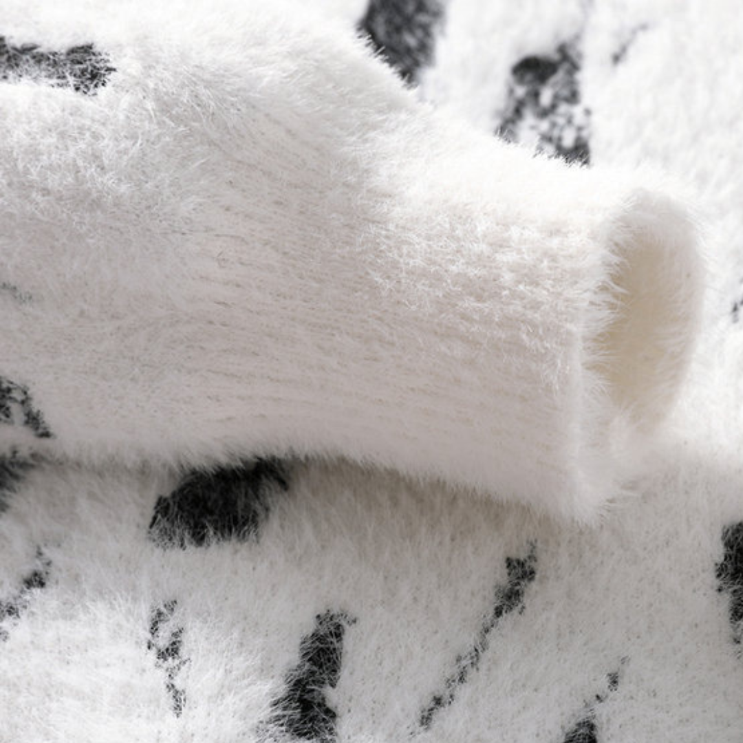 Zachary Pánský Svetr Pletený – Vintage Svetr z Míchané Vlny s Vzorem a Volným Střihem