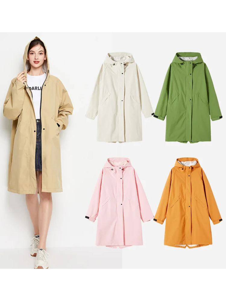 Malia Geacă de damă impermeabilă – ușoară, rezistentă la vânt, cu glugă ajustabilă și buzunare practice