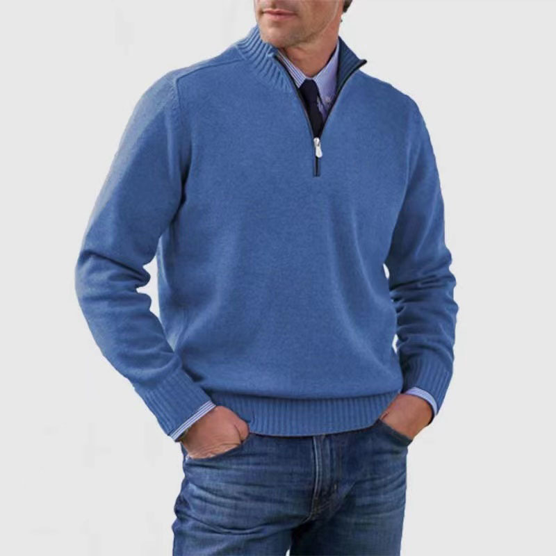 Brad Pull Quarter-Zip Homme – Tricot Doux Respirant avec Col Zippé & Coupe Regular