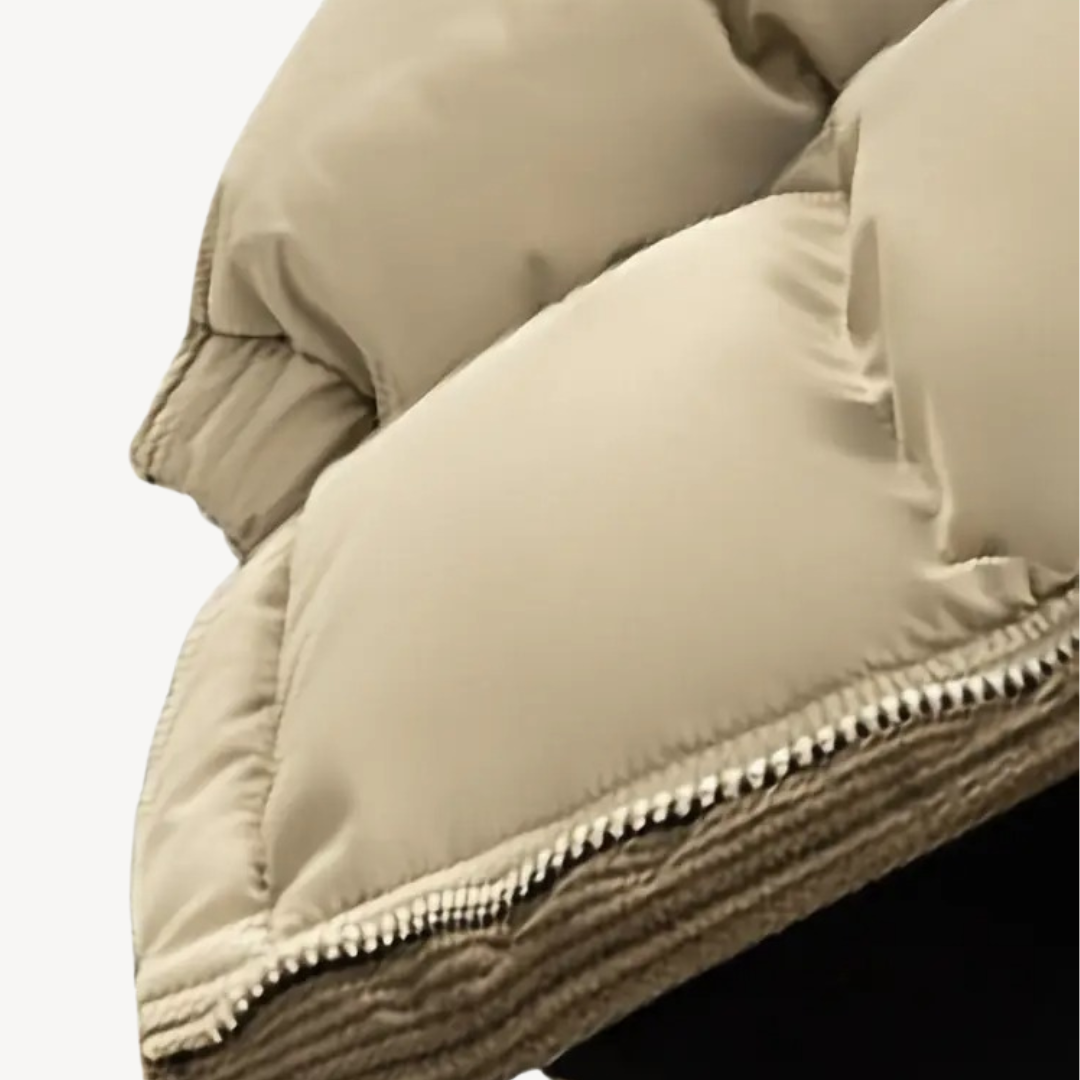 Mason Vestă Puffer Bărbați – Geacă Matlasată cu Glugă din Catifea Canelată