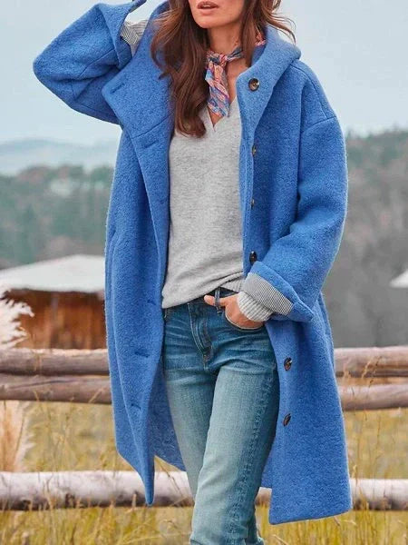 Audrey Manteau Femme en Laine Douce – Élégant, Chaud & Polyvalent pour l’Hiver