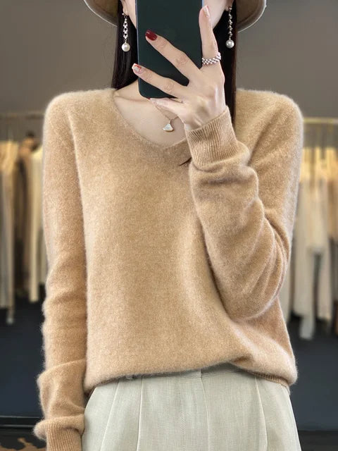 Lily Pull Femme – Tricot Élégant en Mélange Doux & Confortable à Manches Longues