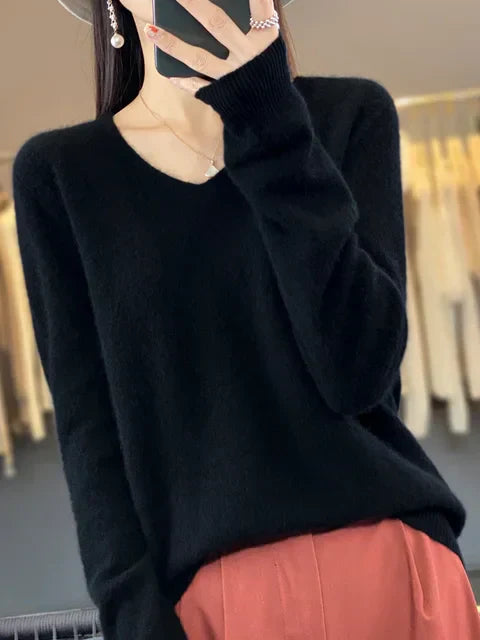 Lily Pull Femme – Tricot Élégant en Mélange Doux & Confortable à Manches Longues