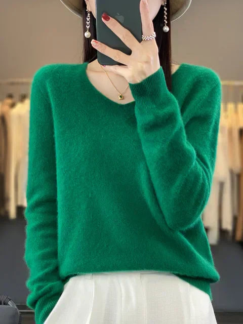 Lily Pull Femme – Tricot Élégant en Mélange Doux & Confortable à Manches Longues