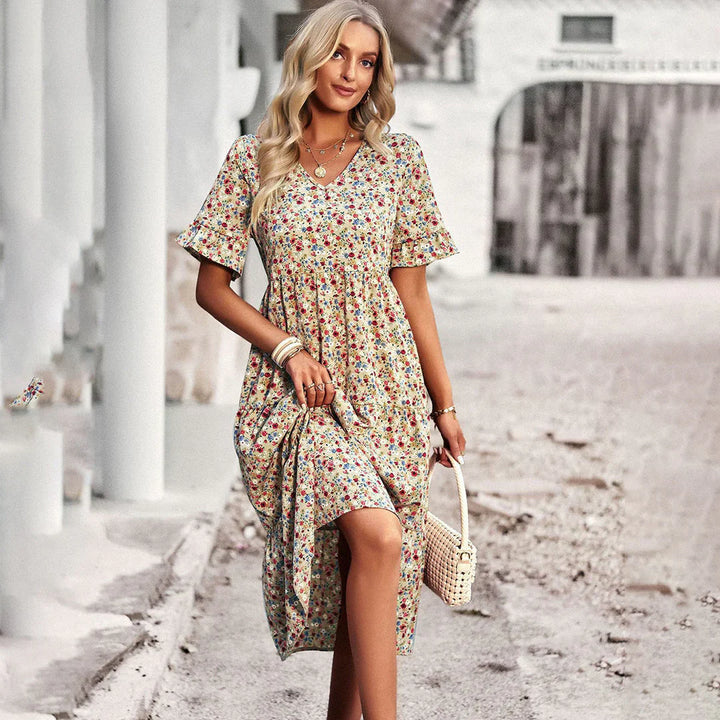 Celia Women's Mezzday Dress - abito floreale bohémien con tazza chiara e stile elegante