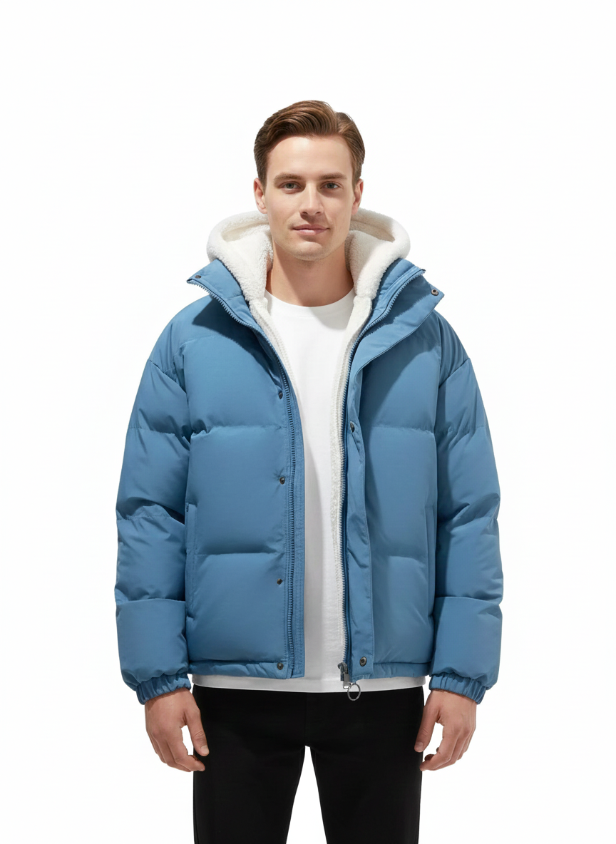 Aris Pánský zimní kabát – Teplá prošívaná bunda s vysokým límcem a moderním střihem