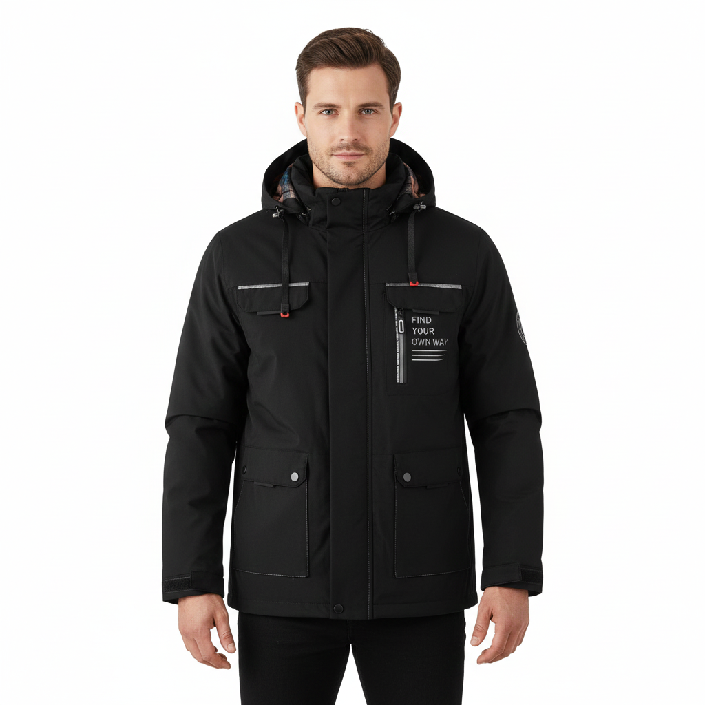 Arsik Parka d’Hiver Homme Lunero Eindhoven – Parka Chaude Coupe Moderne avec Doublure Polaire