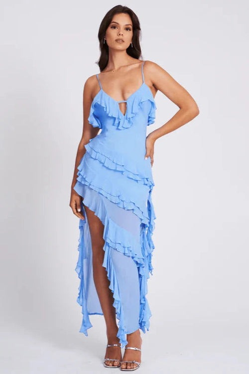 Valerie Robe de Cocktail Femme – Coupe Longue et Fluide avec Finition Glamour