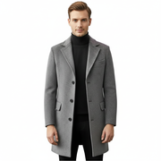 Arthy Palton Lung Bărbați din Lână Amestecată – Croială Slim & Eleganță Atemporală