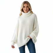 Ashley Oversized Turtleneck Sweater for Women – Loose Fit, Long Sleeves & Winter Comfort