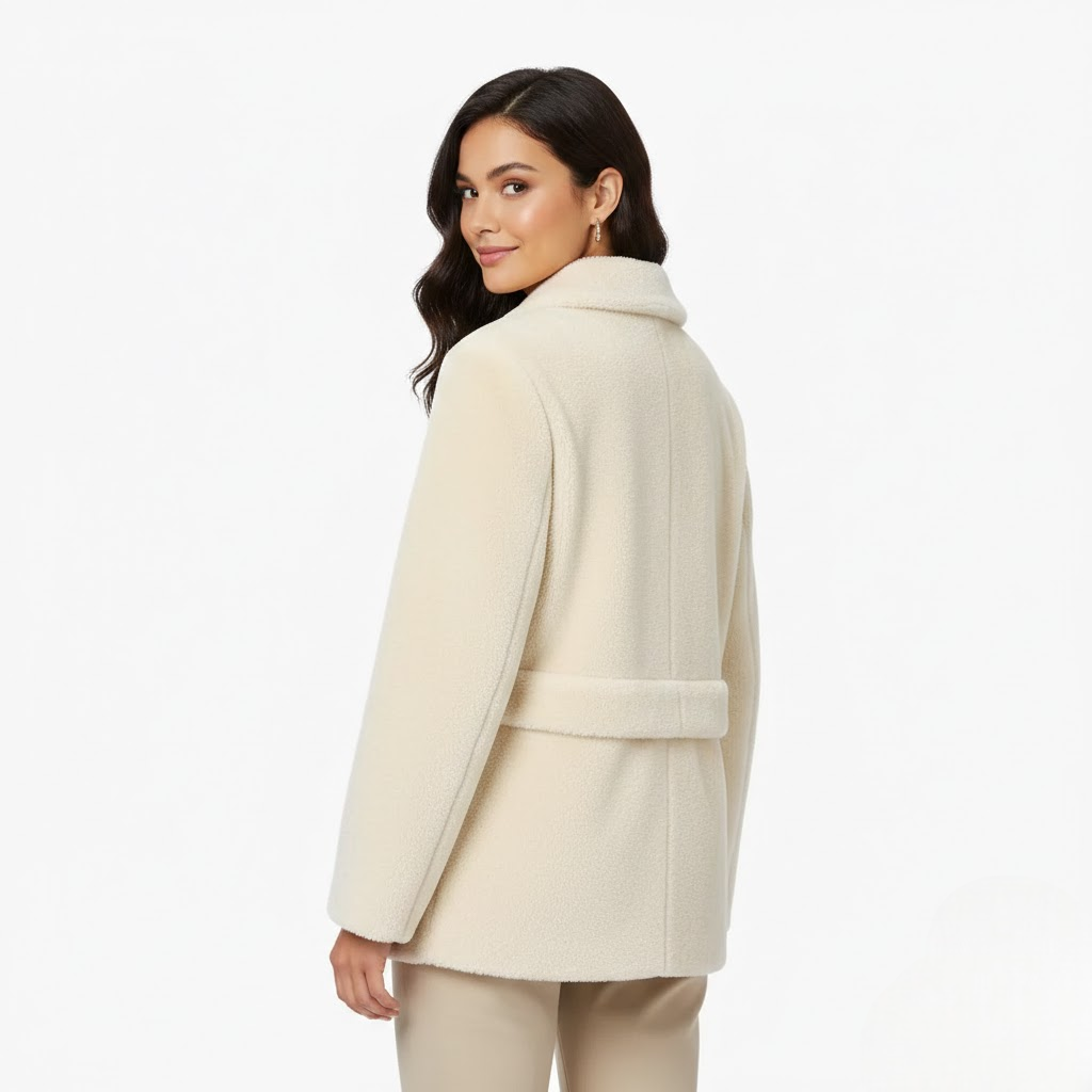 Efterårsfrakke med Bælte til Kvinder – Elegant Snit, Klassisk Krave & Stilfuld Vinterstil