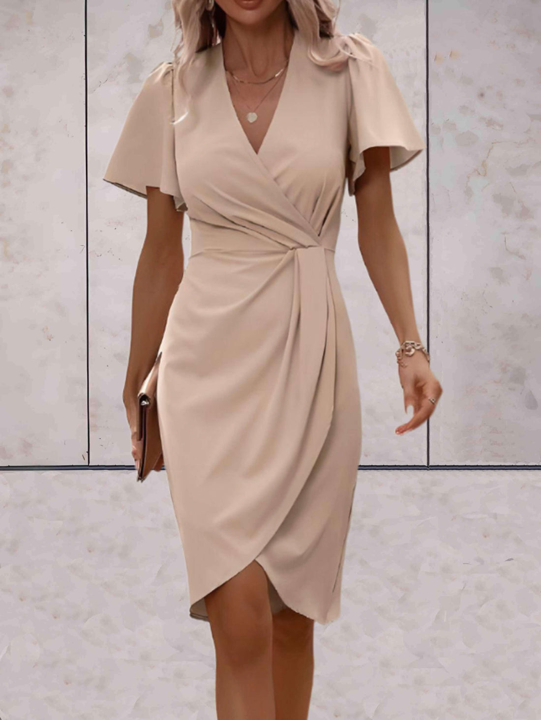 Robe Portefeuille Femme Harper – Élégante Robe Croisée avec Col en V & Coupe Ajustable pour Toute Occasion