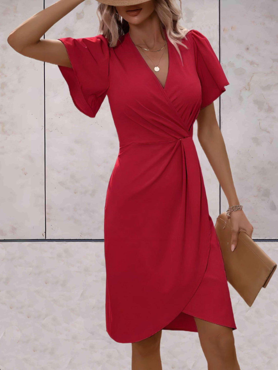 Robe Portefeuille Femme Harper – Élégante Robe Croisée avec Col en V & Coupe Ajustable pour Toute Occasion