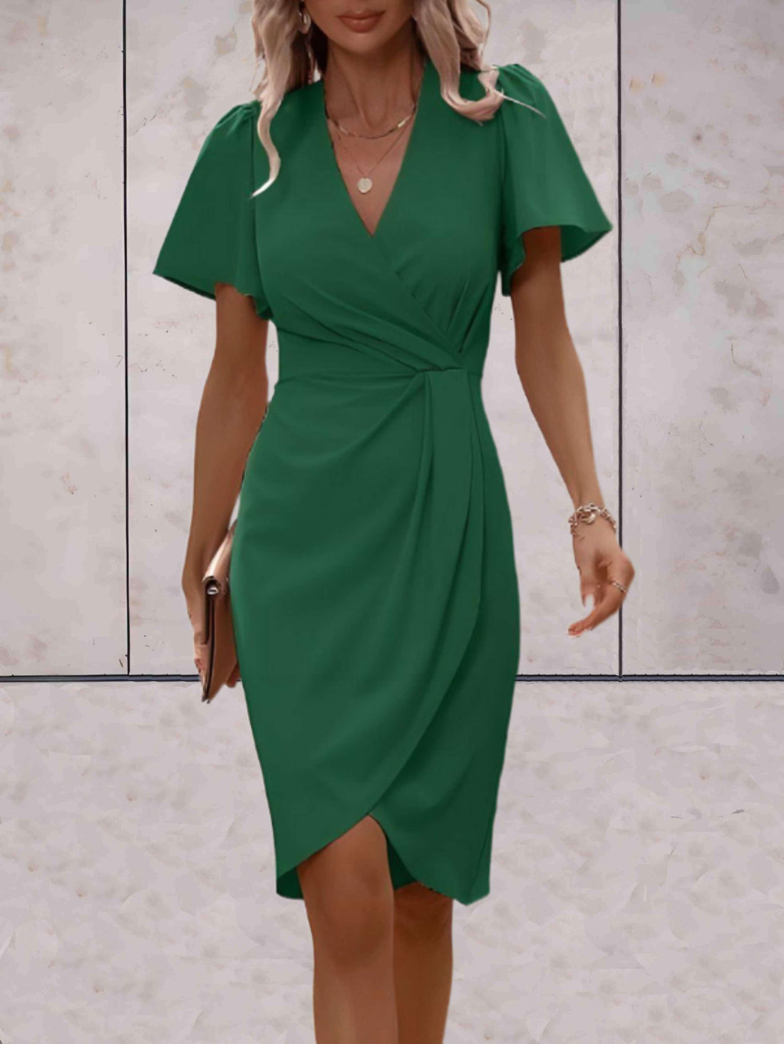 Robe Portefeuille Femme Harper – Élégante Robe Croisée avec Col en V & Coupe Ajustable pour Toute Occasion