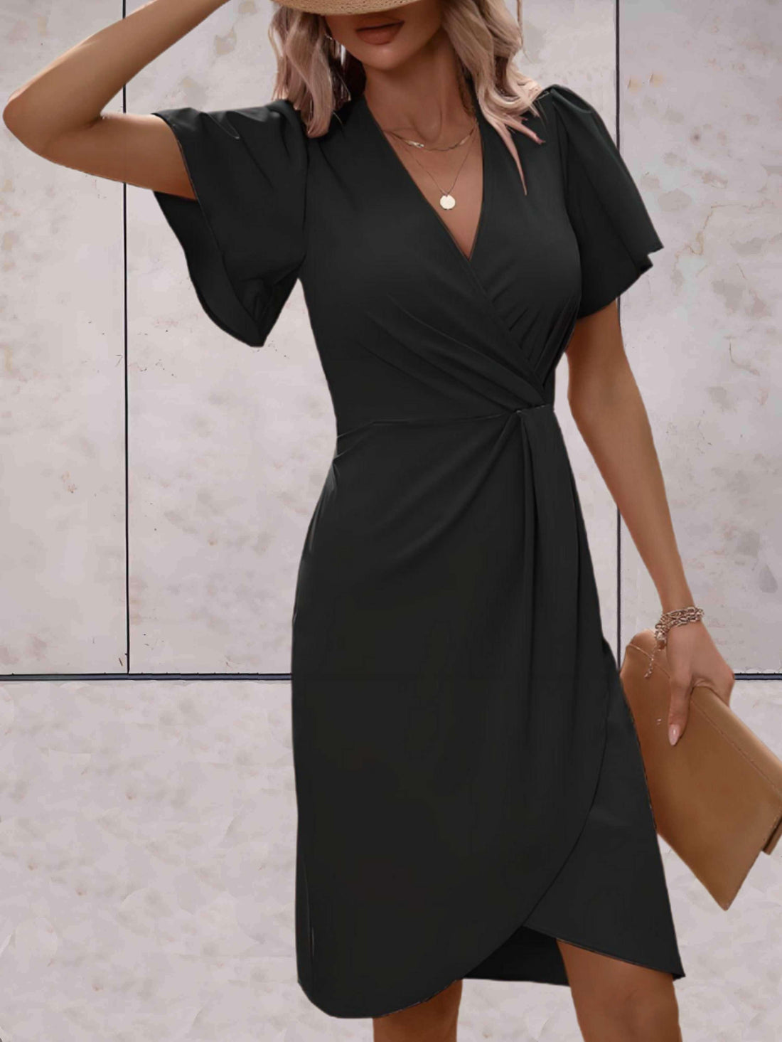 Robe Portefeuille Femme Harper – Élégante Robe Croisée avec Col en V & Coupe Ajustable pour Toute Occasion
