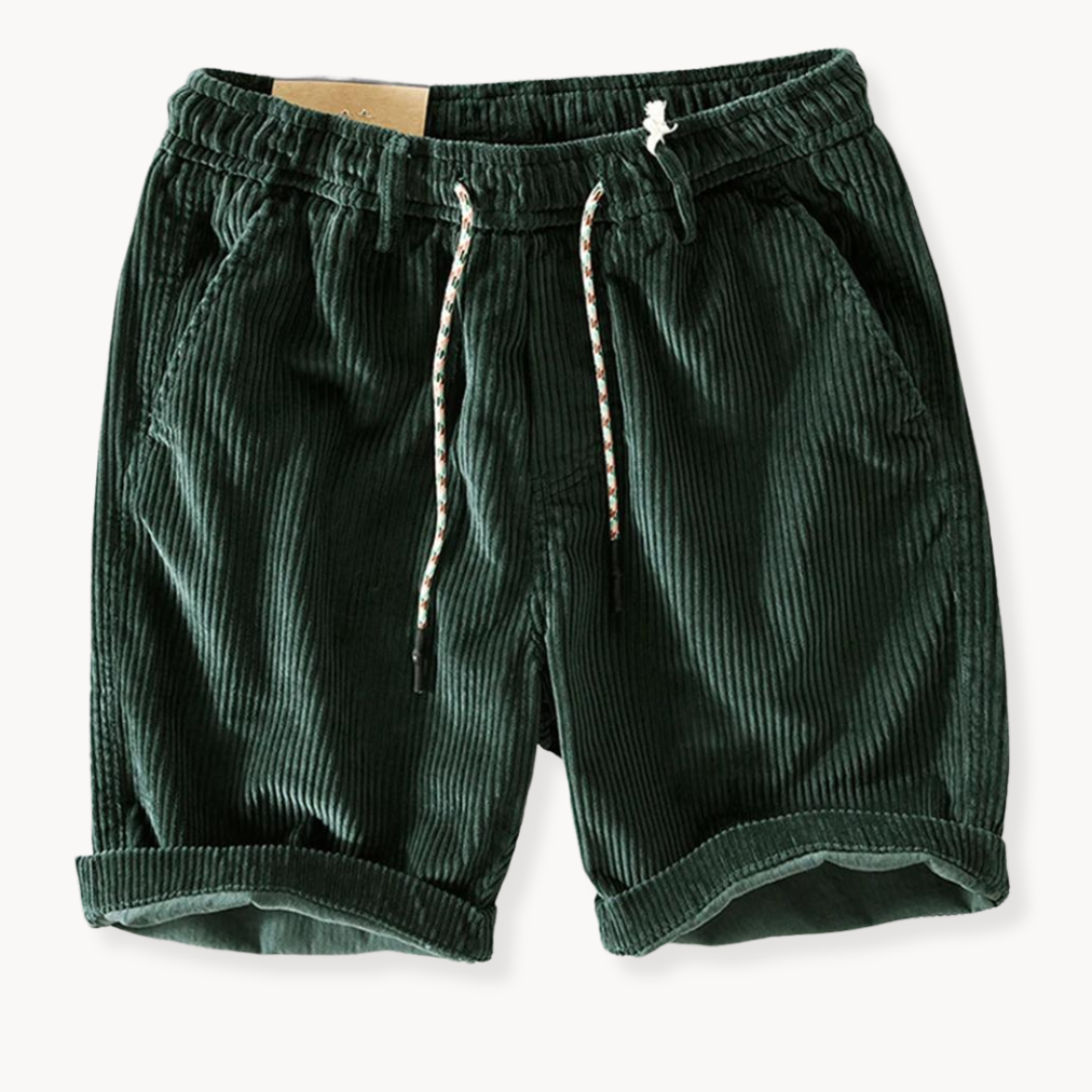 Keith Shorts de terciopelo para hombres: pantalones cortos de verano ajustables en algodón suave con corte cómodo