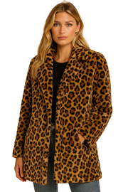 Lulu Manteau Teddy Femme Imprimé Léopard – Texture Douce & Style Luxe Moderne