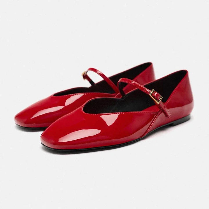 Kali Ballerines Femme – Chaussures Vernies Brillantes Élégantes & Confortables