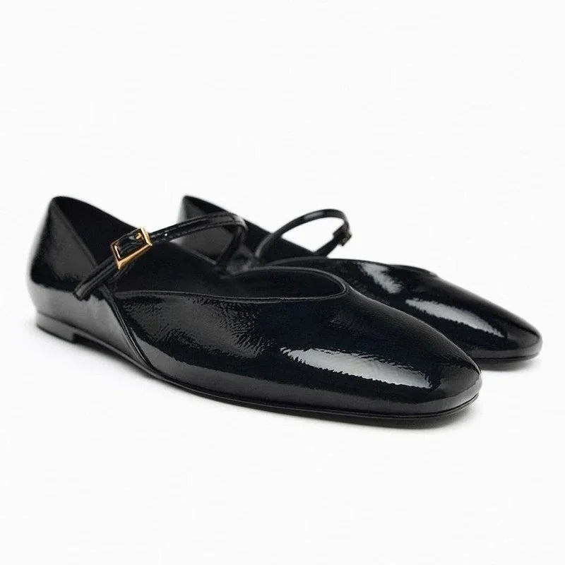 Kali Ballerines Femme – Chaussures Vernies Brillantes Élégantes & Confortables