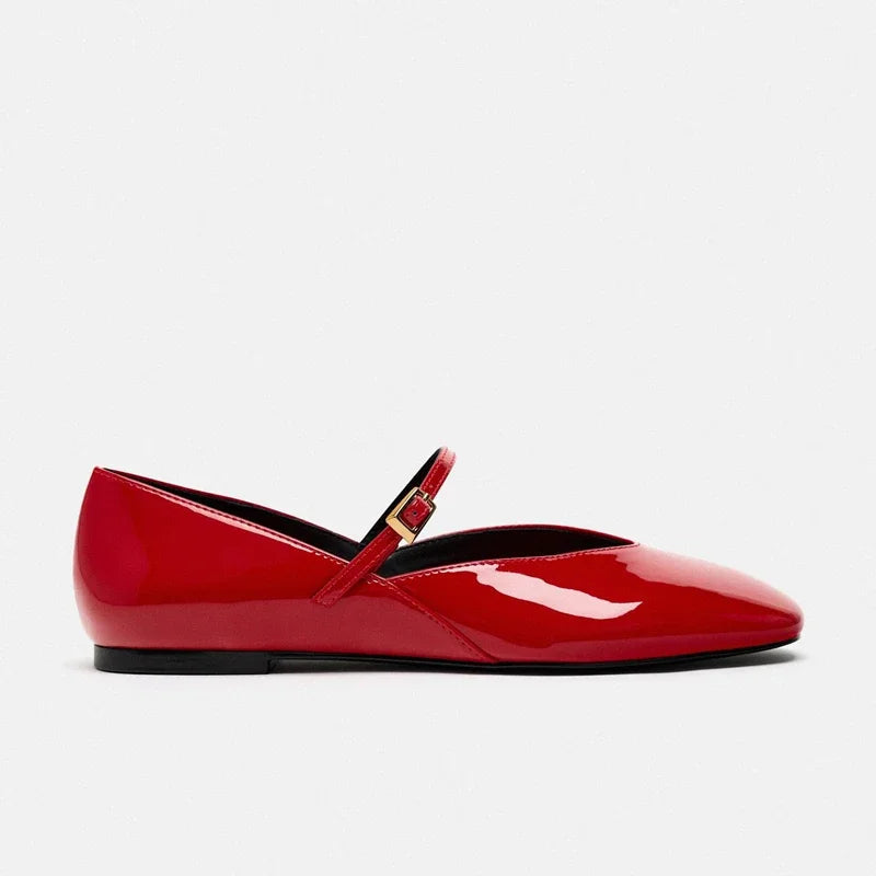 Kali Ballerines Femme – Chaussures Vernies Brillantes Élégantes & Confortables