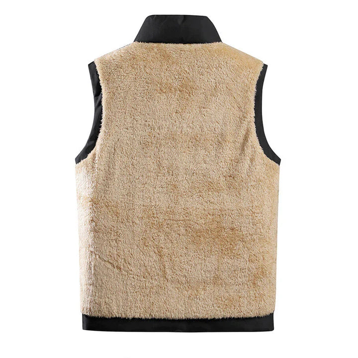 Zane Men's Sleeveless Vest – Lightweight Bodywarmer with Faux Fur Finish