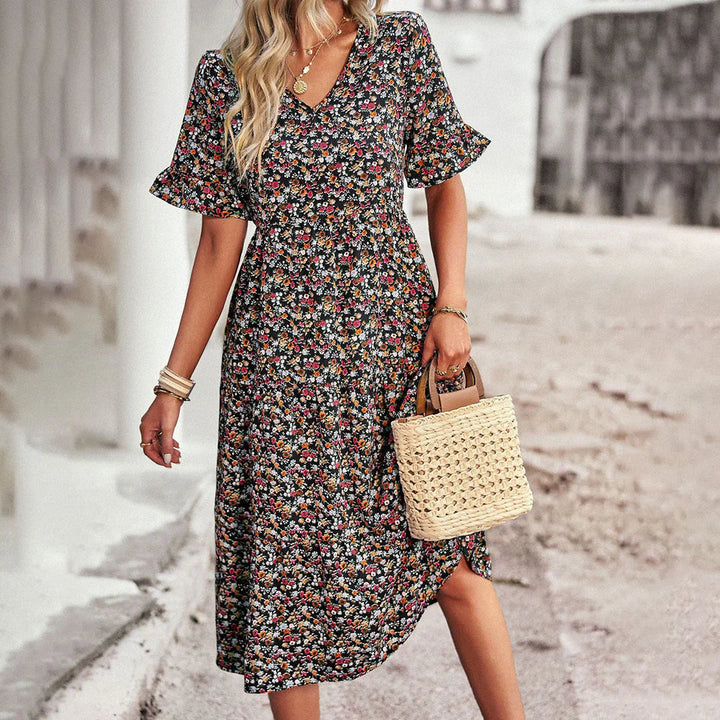 Celia Women's Mezzday Dress - abito floreale bohémien con tazza chiara e stile elegante