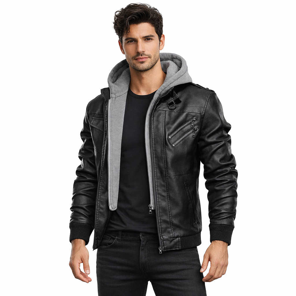 Blake Kurtka z Kapturem Męska – Kurtka na Zamek z Regulowanym Kapturem i Prążkowanymi Wykończeniami