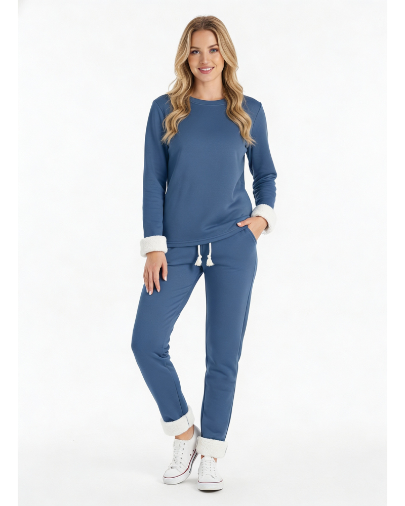 Bloom Ensemble Schlafanzug Damen – Zweiteiler, Weite Passform & Gemütlicher Komfort